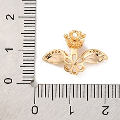 Brass Micro Pave Clear Cubic Zirconia Pendant Bails&nbsp;KK-C076-13G
