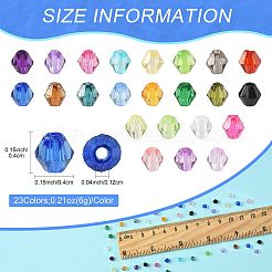 138g 23Colors Transparent Acrylic Beads&nbsp;TACR-FS0001-69