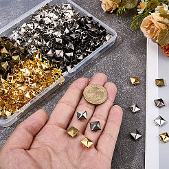 500Pcs 4 Colors Brass Studs Rivets&nbsp;KK-SP0002-54