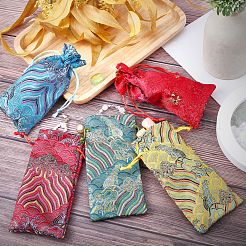 20Pcs 5 Colors Silk Pouches&nbsp;ABAG-PH0001-13
