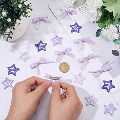 12Pcs Star Iron Snap Hair Clips&nbsp;OHAR-CP0001-25