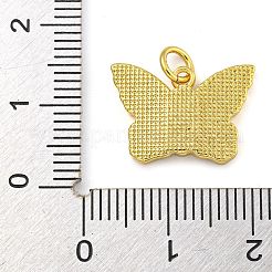 Brass Pendants with Shell and Jump Rings&nbsp;KK-D534-01G