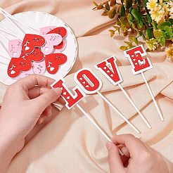 6 Sets 3 Styles 3D Wood Cake Insert Card&nbsp;WOOD-NB0001-86