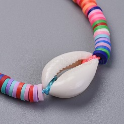 Handmade Polymer Clay Heishi Beads Kids Braided Bracelets&nbsp;BJEW-JB04317-05