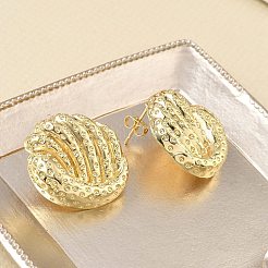 Brass Stud Earrings&nbsp;KK-CBAD851-30G