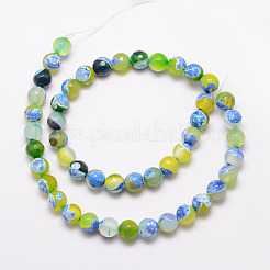 Natural Fire Crackle Agate Bead Strands&nbsp;G-K166-06F-10mm-08