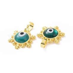 Handmade Evil Eye Lampwork Pendants&nbsp;ZIRC-F136-04G-07