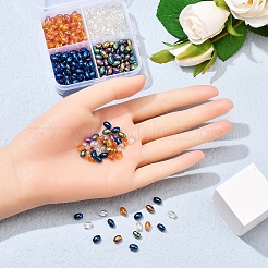 8 Strand 4 Colors Electroplate Glass Beads Strands&nbsp;EGLA-YW0001-37