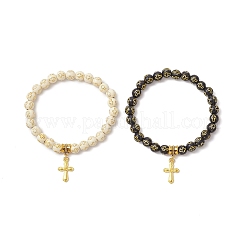2Pcs 2 Colors 
Alloy Charm Bracelets&nbsp;BJEW-JB12081