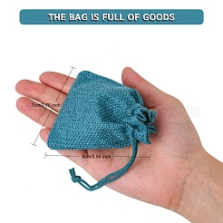 Burlap Packing Pouches Drawstring Bags&nbsp;ABAG-Q050-7x9-17