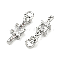 SHEGRACE Brass Micro Pave Cubic Zirconia Pendants&nbsp;XGRQ3D567-511P