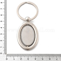Zinc Alloy Rotating Keychain Bezel Cabochon Settings&nbsp;FIND-G088-01A