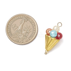 Acrylic & Pearlized Glass Pendants&nbsp;PALLOY-TA00363