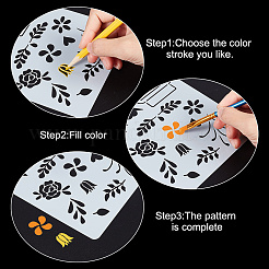 16Pcs Letter Geometric Plastic Drawing Painting Stencils&nbsp;DIY-WH0320-25