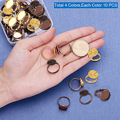 Brass Ring Shanks&nbsp;KK-PH0034-57-WH