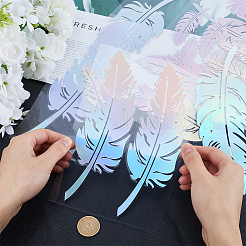 Laser Plastic Feather Waterproof Car Stickers&nbsp;LS-DIY-WH0419-36A