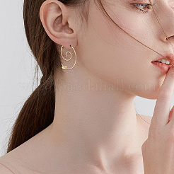4 Pairs Brass Ear Studs&nbsp;EJEW-BBC0001-48