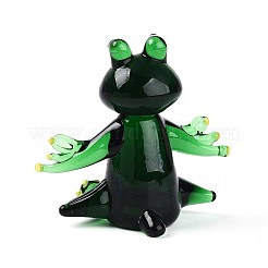 Handmade Lampwork Frog Display Decorations&nbsp;LAMP-N028-30