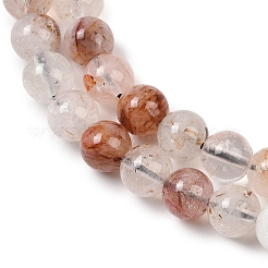 Natural Black Gold Rutilated Quartz Beads Strands&nbsp;G-P596-6mm-02