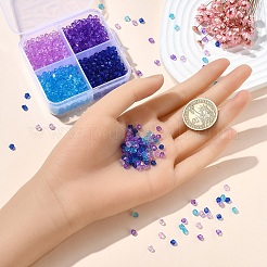 1200Pcs 4 Colors Transparent Acrylic Beads&nbsp;TACR-YW0002-41A