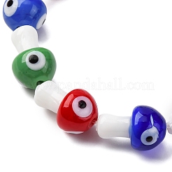 Handmade Evil Eye Lampwork Beads Strands&nbsp;LAMP-S069-01D