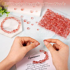 300Pcs Frosted Transparent Glass Beads&nbsp;GLAA-TA0002-78D