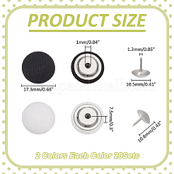 2 Colors Cloth Covered Alloy Buttons&nbsp;BUTT-WR0001-32