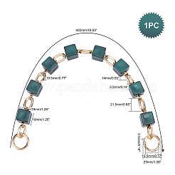Square Acrylic Curb Chain Bag Strap&nbsp;FIND-WH0092-29B