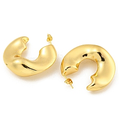 Rack Plating Brass Stud Earrings&nbsp;EJEW-M247-27C-G
