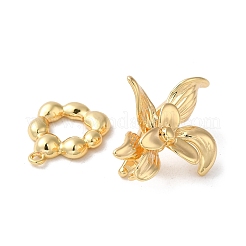 Rack Plating Brass Fold Over Clasps&nbsp;KK-E084-37G