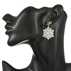 Glass & Shell Pearl Braided Dangle Earrings&nbsp;EJEW-MZ00812