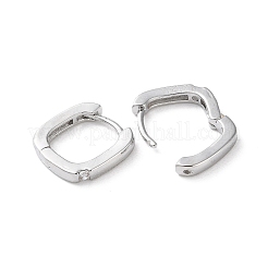 Brass Micro Pave Cubic Zirconia Hoop Earrings&nbsp;EJEW-P259-07P