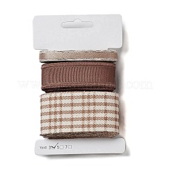 9 Yards 3 Styles Tartan Print Polyester Ribbon&nbsp;SRIB-C002-01E