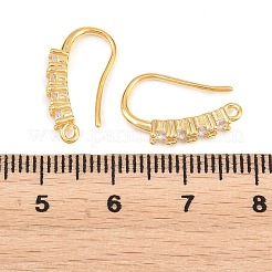 Brass Rhinestone Earring Hooks&nbsp;KK-C261-01C-G