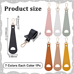 7Pcs 7 Colors PU Leather Hat Clip&nbsp;AJEW-AR0004-86