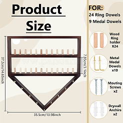 Wood Organizer Display Stands for Rings&nbsp;RDIS-WH0016-14