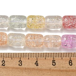 Transparent Crackle Glass Beads Strands&nbsp;GLAA-NH0001-04A