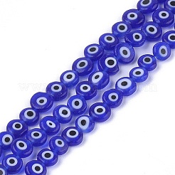 Handmade Evil Eye Lampwork Beads Strands&nbsp;LAMP-S191-02A-03