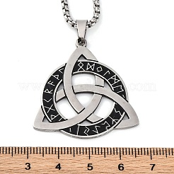 201 Stainless Steel Pendant Necklaces&nbsp;LS-NJEW-C066-08P