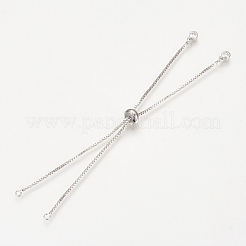 DanLingJewelry Brass Slider Bracelets Making&nbsp;KK-DL0001-04P