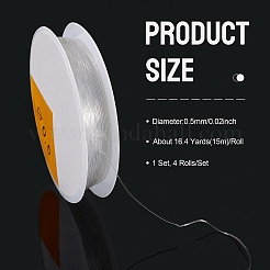 4 Rolls Round Crystal Elastic Stretch Thread&nbsp;EW-TA0001-10A