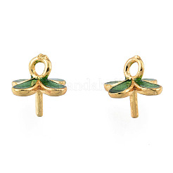 Brass Enamel Peg Bails Pendants&nbsp;KK-N259-29