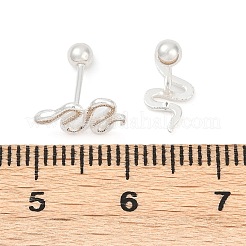 S999 Fine Silver Stud Earrings for Women&nbsp;EJEW-Q031-01S