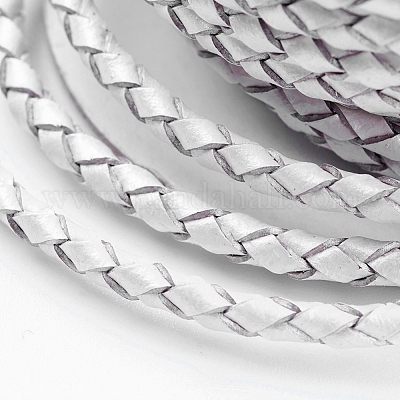Round Braided Cowhide Cords&nbsp;WL-L009-01Y-1