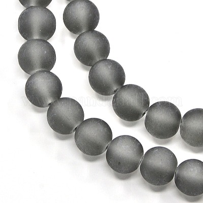 Baking Paint Transparent Glass Bead Strands&nbsp;GLAA-S031-10mm-12-1