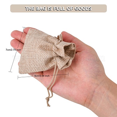 Burlap Packing Pouches Drawstring Bags&nbsp;ABAG-Q050-7x9-01-1