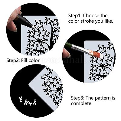 PET Plastic Drawing Painting Stencils Templates&nbsp;DIY-WH0244-099-1