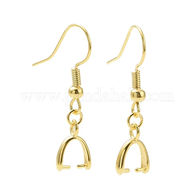Rack Plating Brass Earring Hooks&nbsp;KK-F839-027G-1