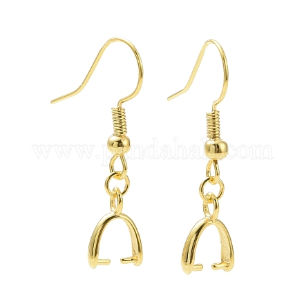 Rack Plating Brass Earring Hooks KK-F839-027G-1