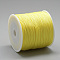 Nylon Braided Cord, Chinese Knotting Cord for Jewelry Making Macrame Craft, Yellow, 0.8mm, about 109.36 yards(100m)/roll